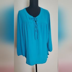 Brand new lace up blouse